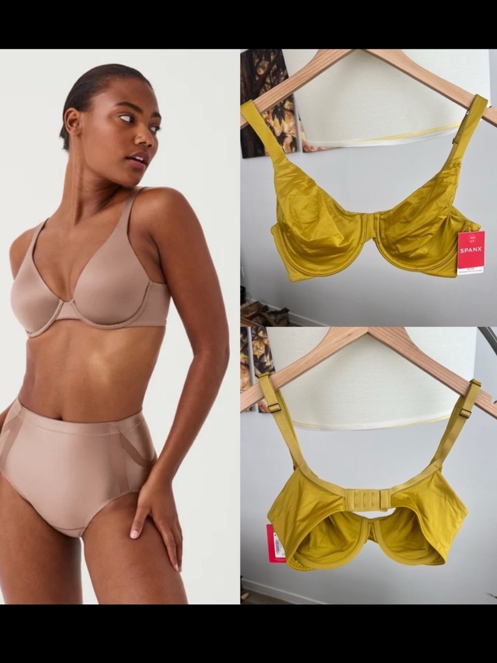 NWT Spanx Satin Unlined Full Coverage Bra